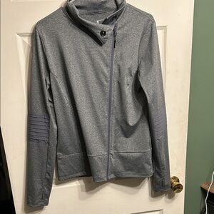 Mondetta Grey Asymmetrical Zip Jacket